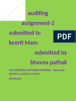 Auditing Assignment-2 Submitted To Keerti Mam Submitted by Bhavna Pathak