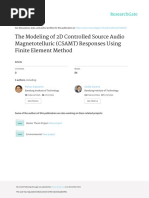 The Modeling of 2D Controlled Source Audio Magneto