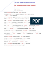 Practice Past Simple VS Progressive - Zapata Chumbes Sebastián Week 7 PDF