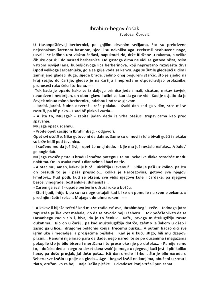 Ibrahim-Begov Ćošak | PDF
