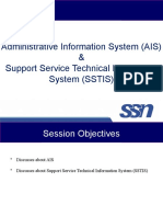 Administrative Information System (AIS) & Support Service Technical Information System (SSTIS)
