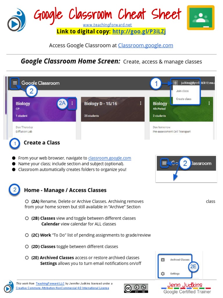 Google Classroom Home Screen Link To Digital PDF Interaction World Wide 
