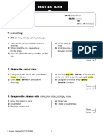 TEST 4B (Unit 4) : Vocabulary