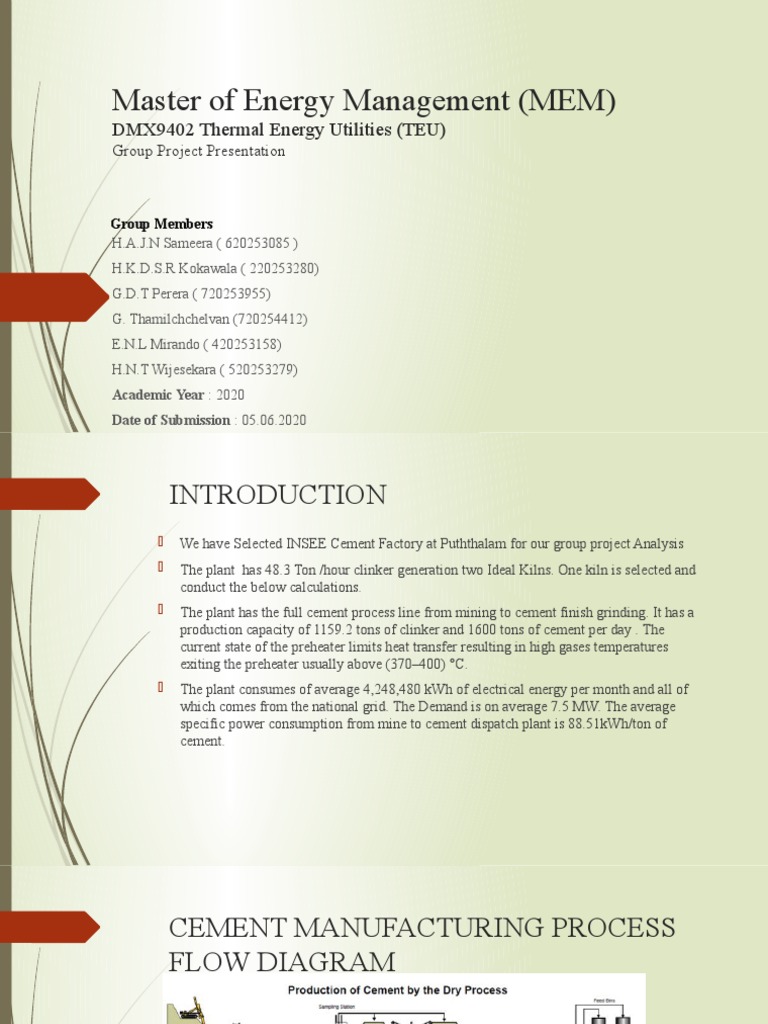 Energy Management for Cement Plants | PDF | Power Station | Cement