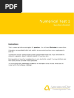 NumericalReasoningTest1 Questions