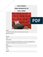 Ficha Técnica Pegante para Panel Decorativo 3D Texturizado