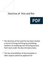 Doctrine of Hire and Fire