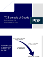 TCS On Sale of Goods: Padmanathan K V, Chartered Accountant