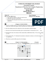 Islamabad Campus Department of Electrical & Computer Engineering Sessional Exam I