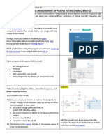 Lab 4. Experimental Measurement of Passive Filters Characteristics - Manual