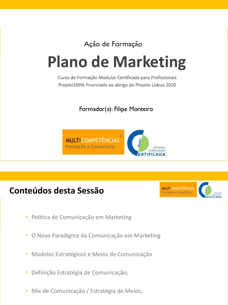 Estrutura de um Plano de Marketing | PDF | Marketing | Comunicações de ...