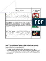 Give Personal Definition Provide Sample Picture: Activity 1