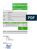 Invoice details for cargo services