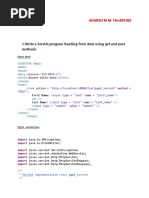 1.write A Servlet Program Reading Form Data Using Get and Post Methods