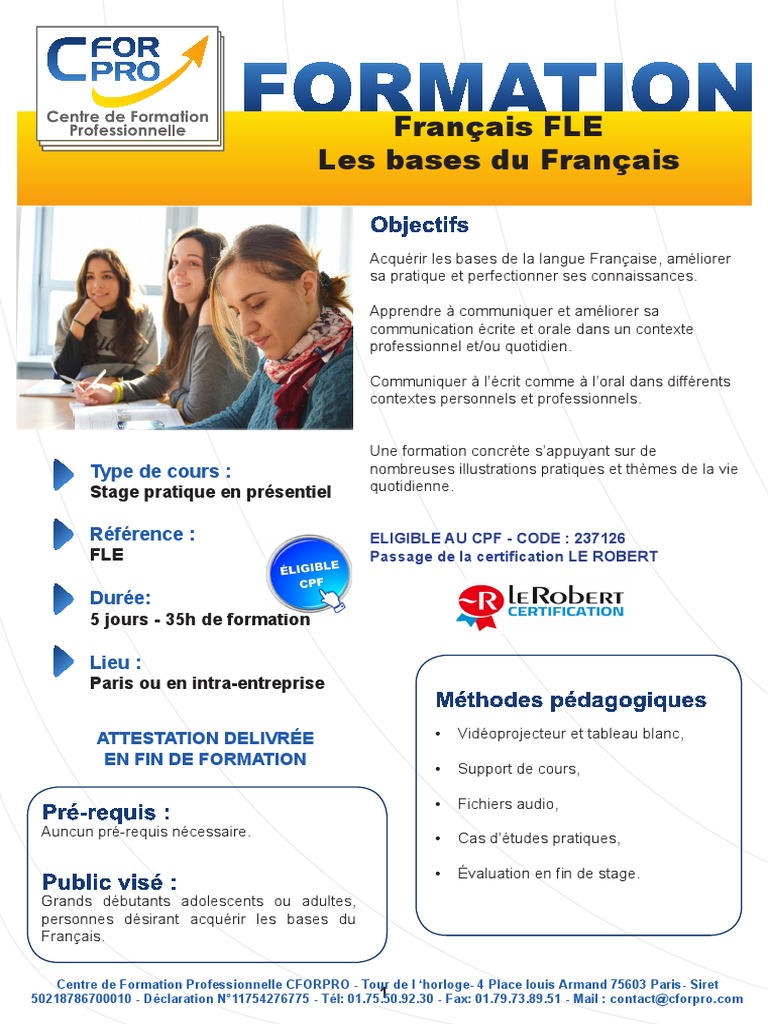 Formation FLE : Bases et Communication | PDF | Genre grammatical | Verbe