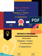 Editable Certificate of Participation (Word Version) by Ms Azia, Writes