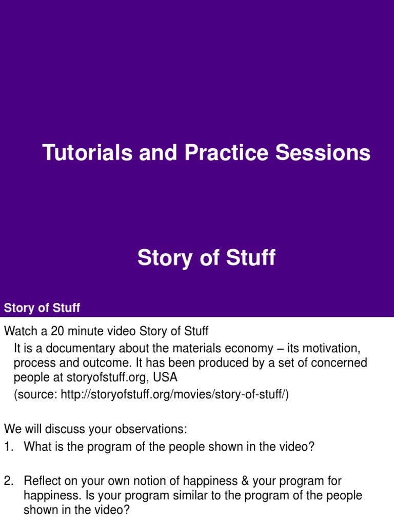 UHV 3D D3-S1C Story of Stuff | PDF | Psychological Concepts