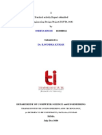 A Practical Activity Report Submitted For Engineering Design Project-II (UTA-014) by