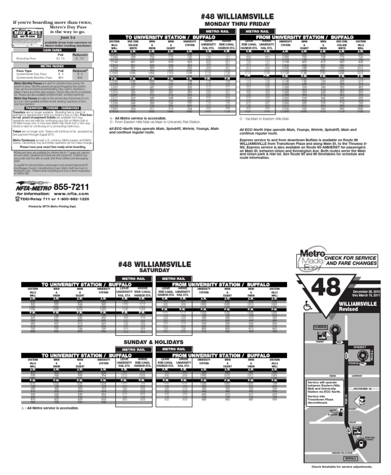 Route 48 Bus Schedule and Fares | PDF