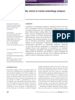 Verification and Quality Control of Routine Hematology Analyzers