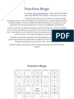 Fraction Bingo PDF