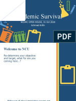 Academic Survival Tips for NCUMC Open House