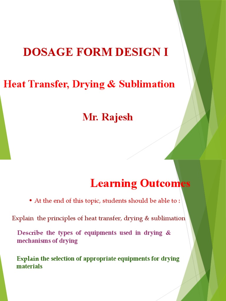 Heat Transfer and Drying Techniques | PDF | Heat Transfer | Thermal ...