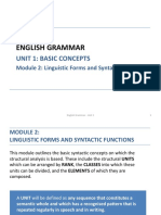 English Grammar: Unit 1: Basic Concepts