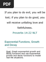 If You Plan To Do Evil, You Will Be Lost If You Plan To Do Good, You Will Receive Unfailing Love and Faithfulness