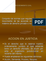 Procedimiento civil: normas de la acción en justicia