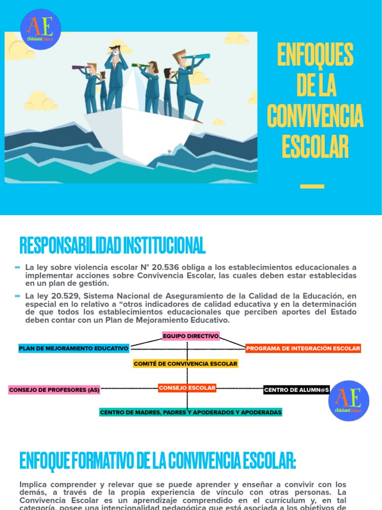 Enfoques para la Convivencia Escolar | PDF | Plan de estudios | Institución