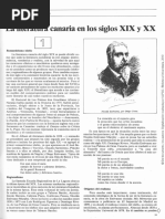 La Literatura Canaria en Los Siglos XIX XX: Páginas Literarias