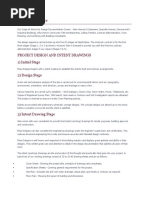 Design Sequence: Project Design and Intent Drawings 1) Initial Stage