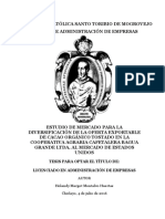 Estudio de mercado para exportar cacao orgánico tostado EE.UU