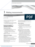 Making Measurements: This Chapter Contains Investigations On