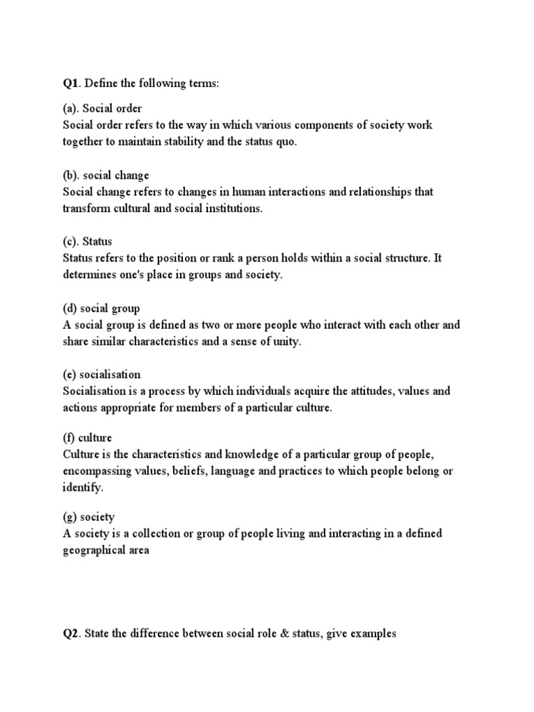 Sociology Fundamental Concepts | PDF | Socialization | Social Group