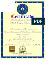 IEIC Certificado Asistencia Ciclo Internacional Fenomenos Cadavericos Alfredo Enrique Alvarez Castro