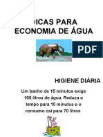 Dicas para Economia de Água