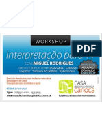 Workshop de Interpretação para TV com: Miguel Rodrigues.