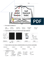 Fișă de Lucru 6 Nivel Mediu Scrierea Cu Î Â