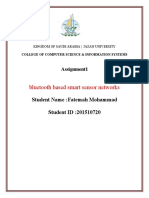 Bluetooth Based Smart Sensor Networks: Student Name:Fatemah Mohammad Student ID:201510720