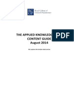 The Applied Knowledge Test Content Guide August 2014: This Replaces The October 2012 Version