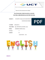 4 Synoptic Table and Exercises From The Past Continous Tense