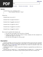 Foreach - Loop Over Items: Syntax Description Remarks and Examples Also See