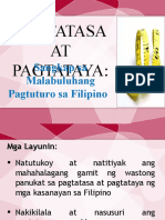 Pagtatasa at Pagtataya Sa Filipino