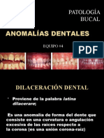 Patologia Bucal Anomalias Dentales