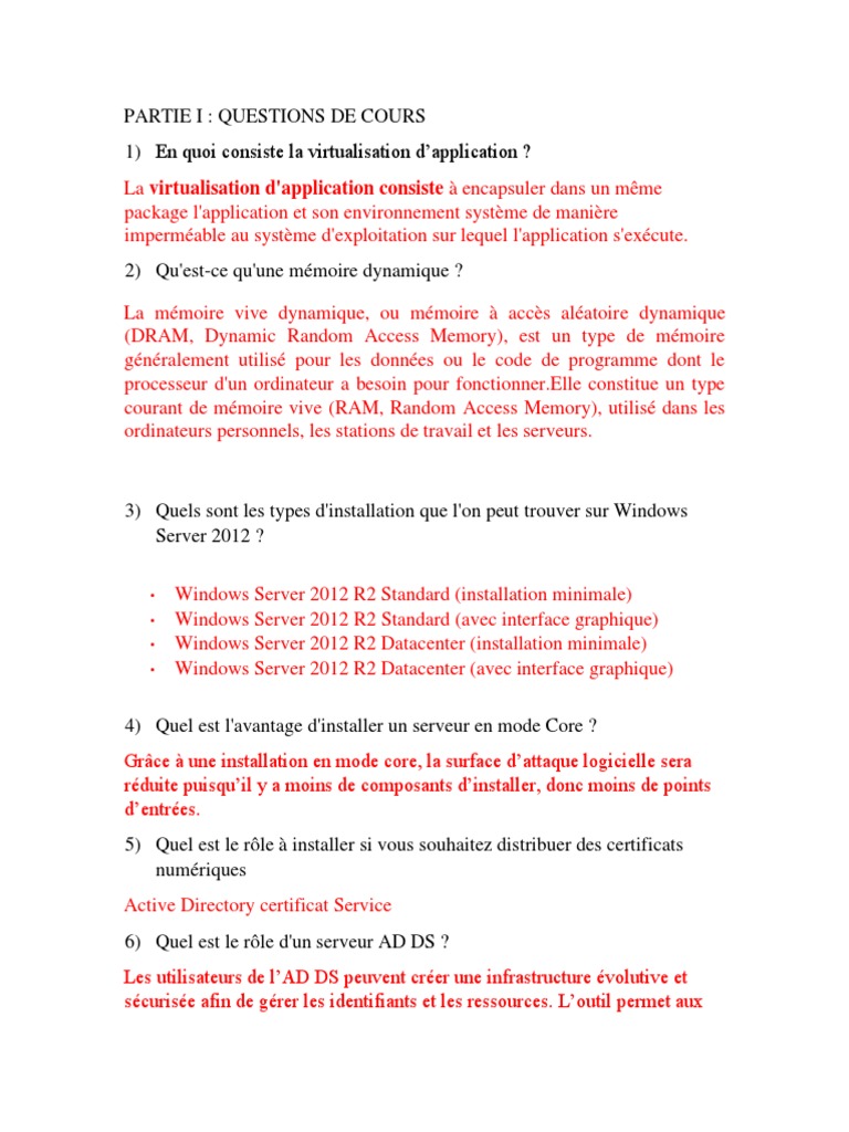Rôle et installation de Windows Server 2012 | PDF | Système de noms de ...