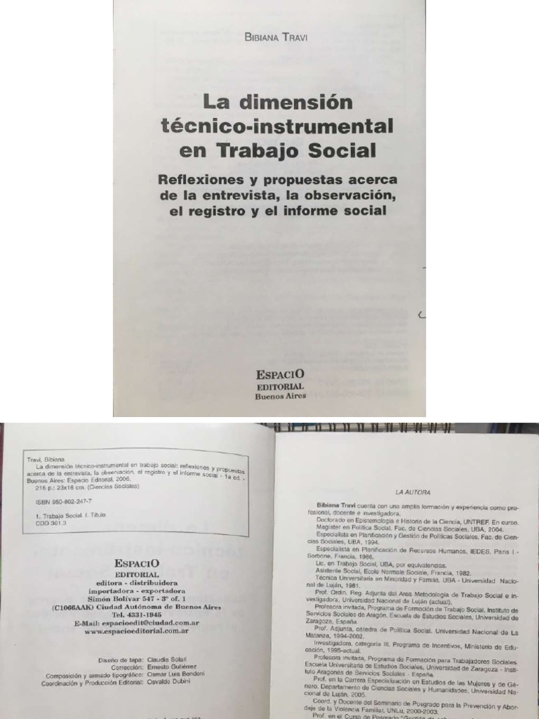 L4 - BIBIANA TRAVI - CAP 1 - Dimensión Tecnico Instrumental en Ts PDF | PDF