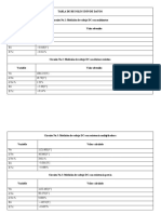 Tabla de Recolección de Datos