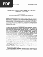 Chemical Studies of Polythionic Acid Stress - Corrosion Cracking